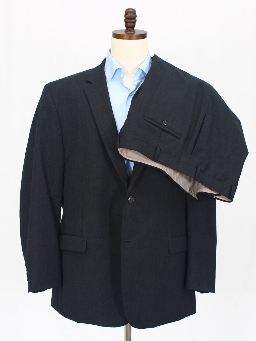 Pronto Uomo 52L 43x31 Gray Full Suit 2-Button Solid R909